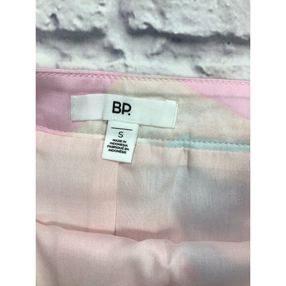 BP Womens Size Small Pleated Skirt in Pink Blue Painted Camo - Picture 2 of 6